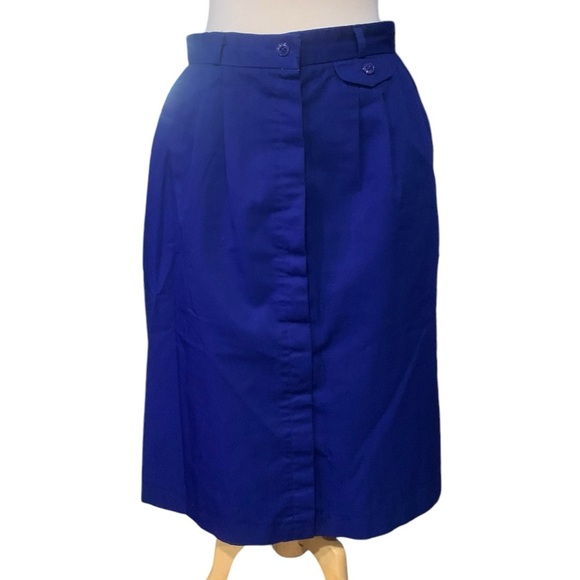 Dresses & Skirts - ❤️Vintage blue button down pencil skirt size 14 with pockets